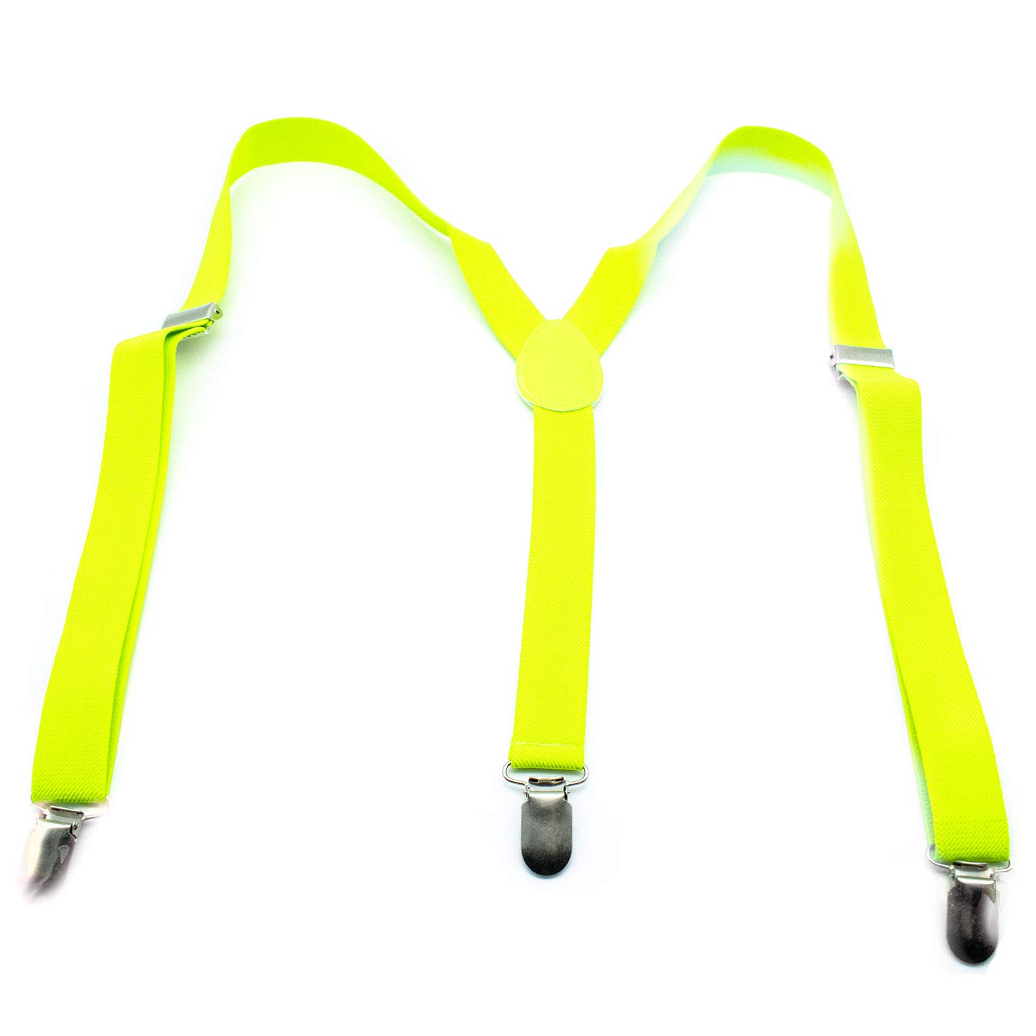 The Glowhouse Men's Yellow Neon Braces Bright Fancy Dress Suspenders (Yellow)