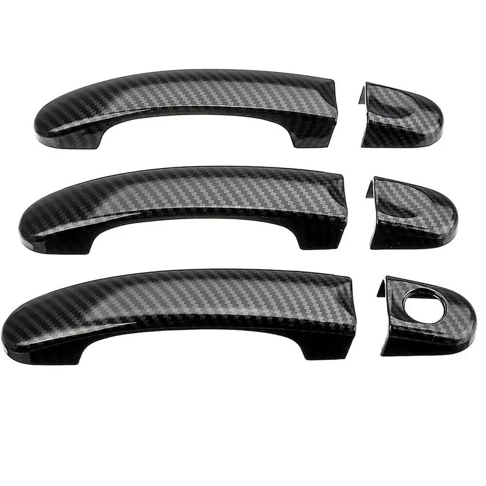 CFAYRLMS Door Pull Cover Compatible with VW for Caddy 2004-2015 6Pcs Carbon Fiber Door Handle Cover Set Car Exterior Replacement Handles Parts
