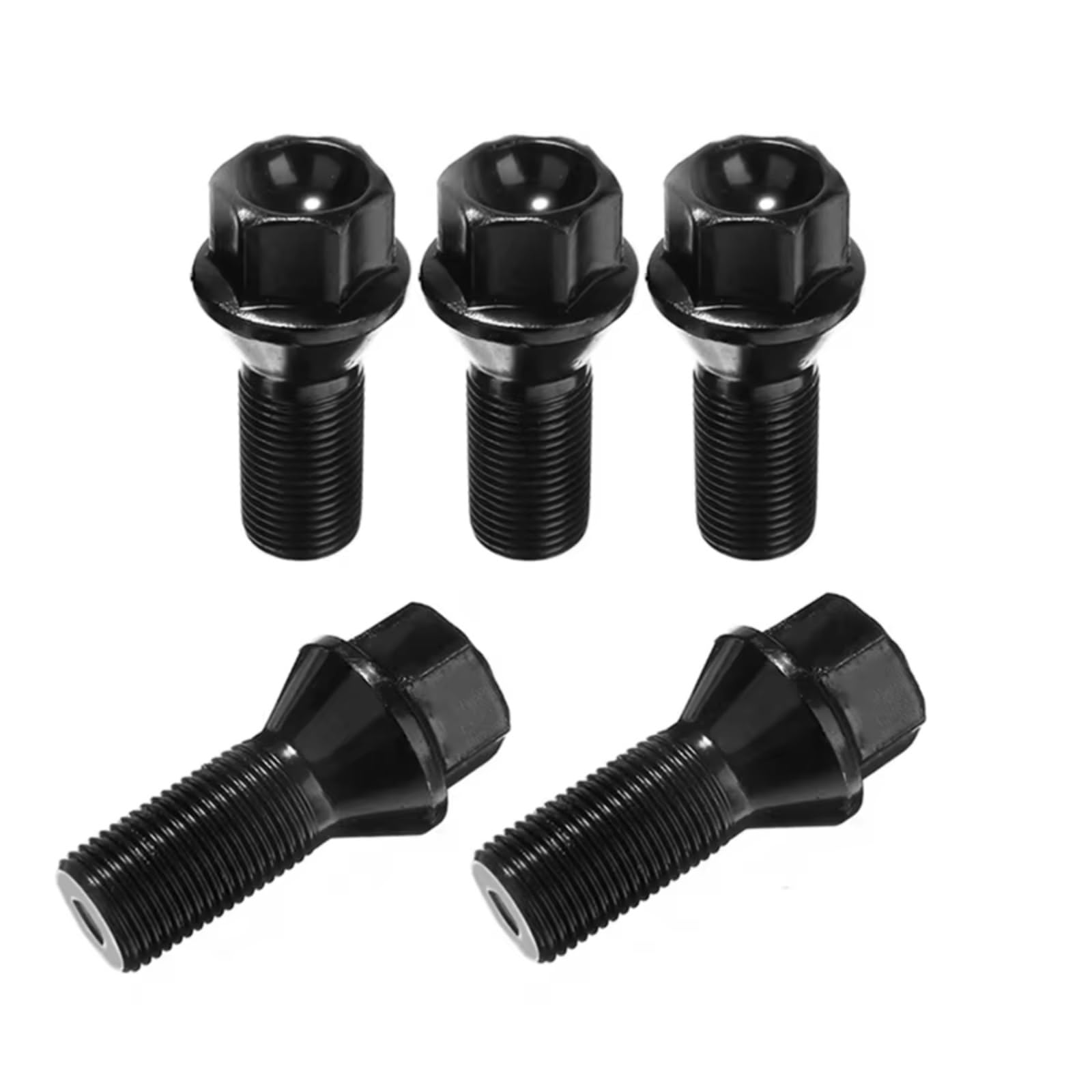 per F15 X6 E71 20 Pezzi M14 x 1,25 Neri, bulloni di bloccaggio per Ruote, Dadi in Acciaio Lunghi, in Acciaio OEM:36136781151
