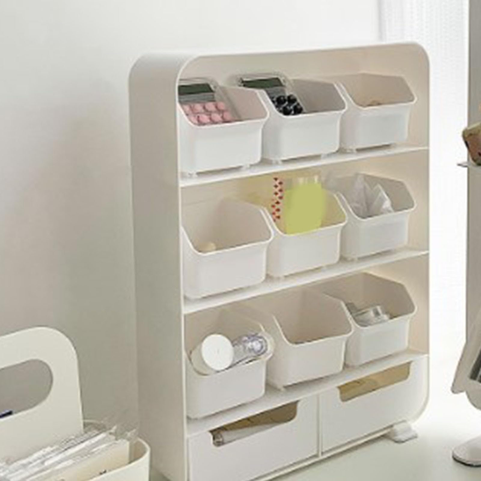 Organizador de Escritorio cajones Multicapa para Oficina y Dormitorio, plástico, Ahorra Espacio, Ideal para papelería, cosméticos y artículos pequeños.