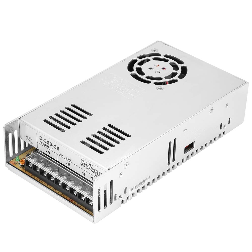 Jeanoko Alimentatore Switching, 36 V 350 W 10 A, Alta affidabilità, Compatto, con Protezione, per Sistemi di Controllo e Monitoraggio industriali.