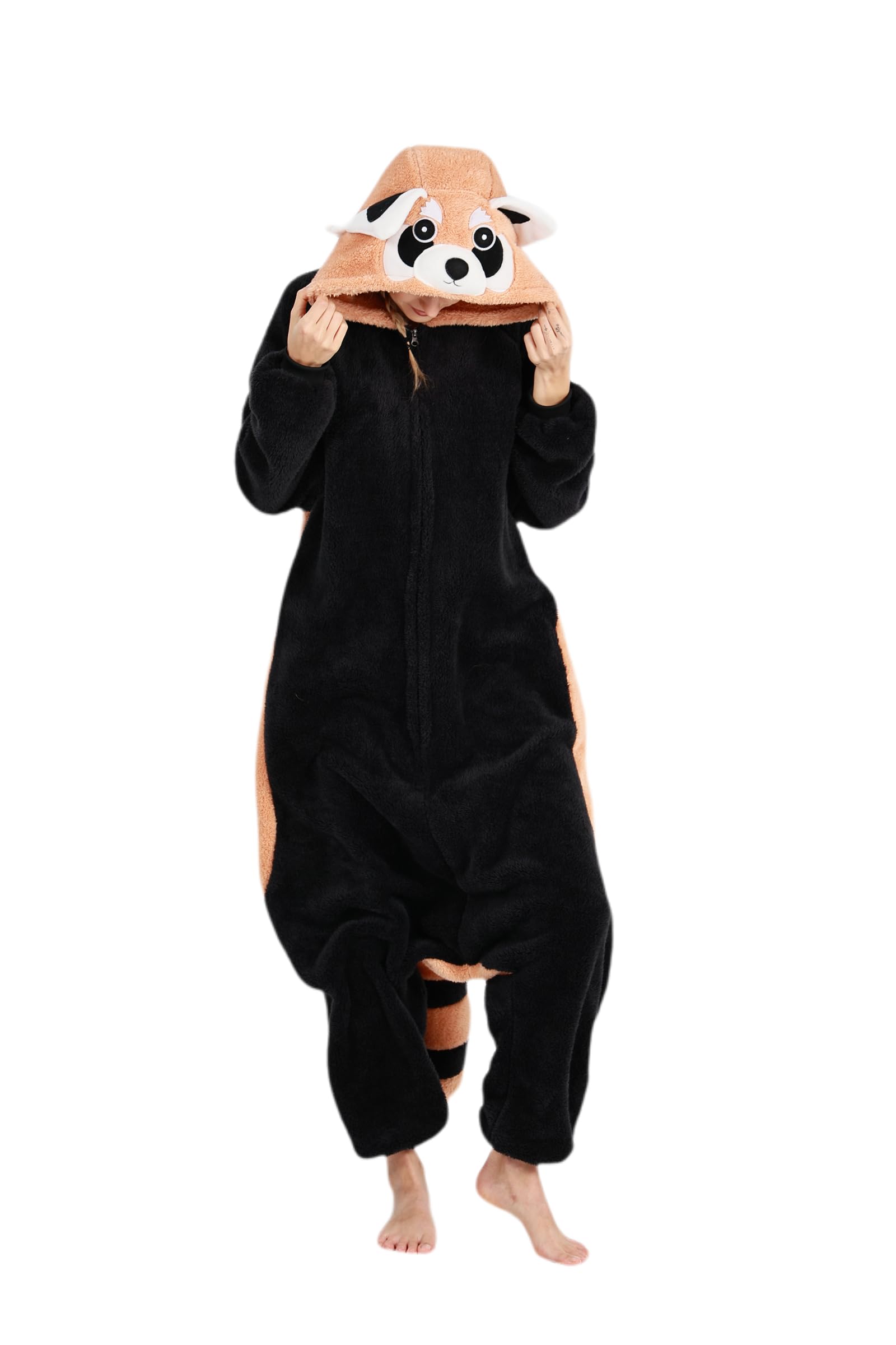 Unisex Pigiama Animale Cosplay Carnevale Halloween Costume per Uomo Donna One Piece Sleepwear