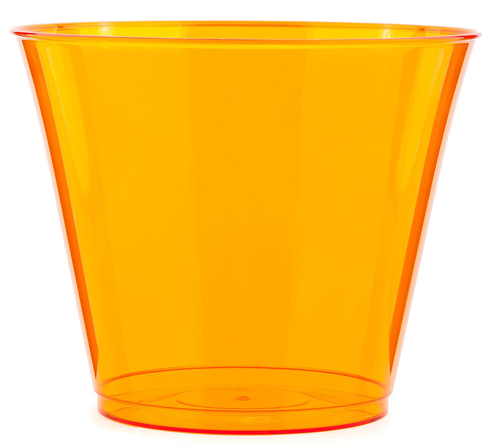 10 Orange Plastic Dessert Cups 230ml
