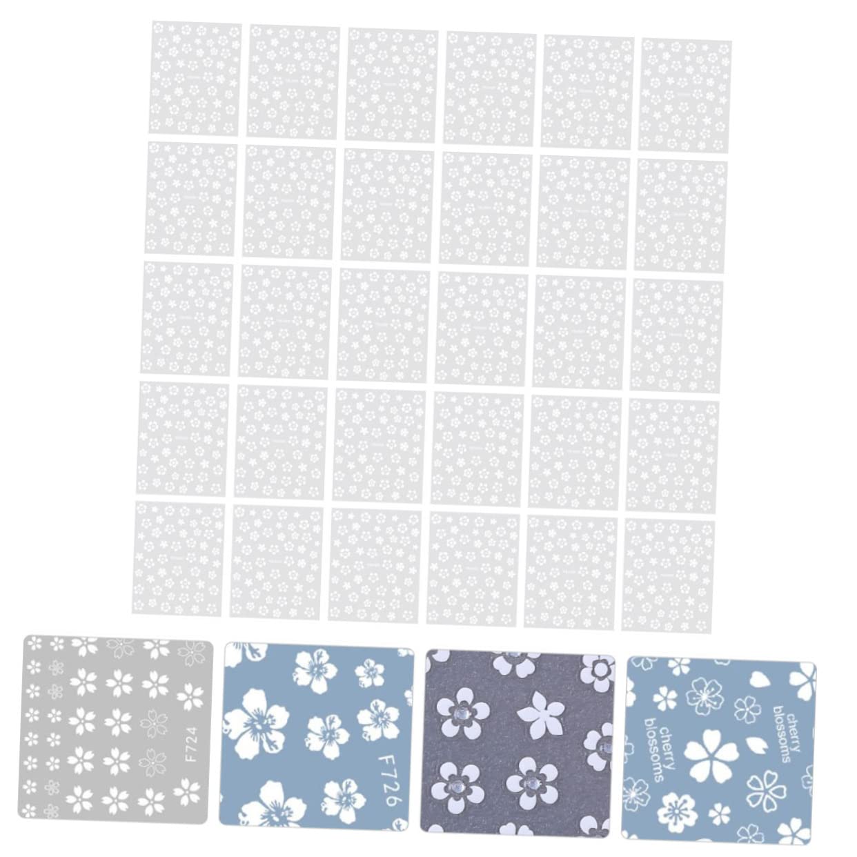 PACKOVE 5 Set Adesivi Per Unghie Fiori Delicati Stickers Per Decorazione Unghie Autoadesivi Nail Art Per Manicure Diy Per Casa E Salone Per Amanti Della Nail Art 30 Fogli*5