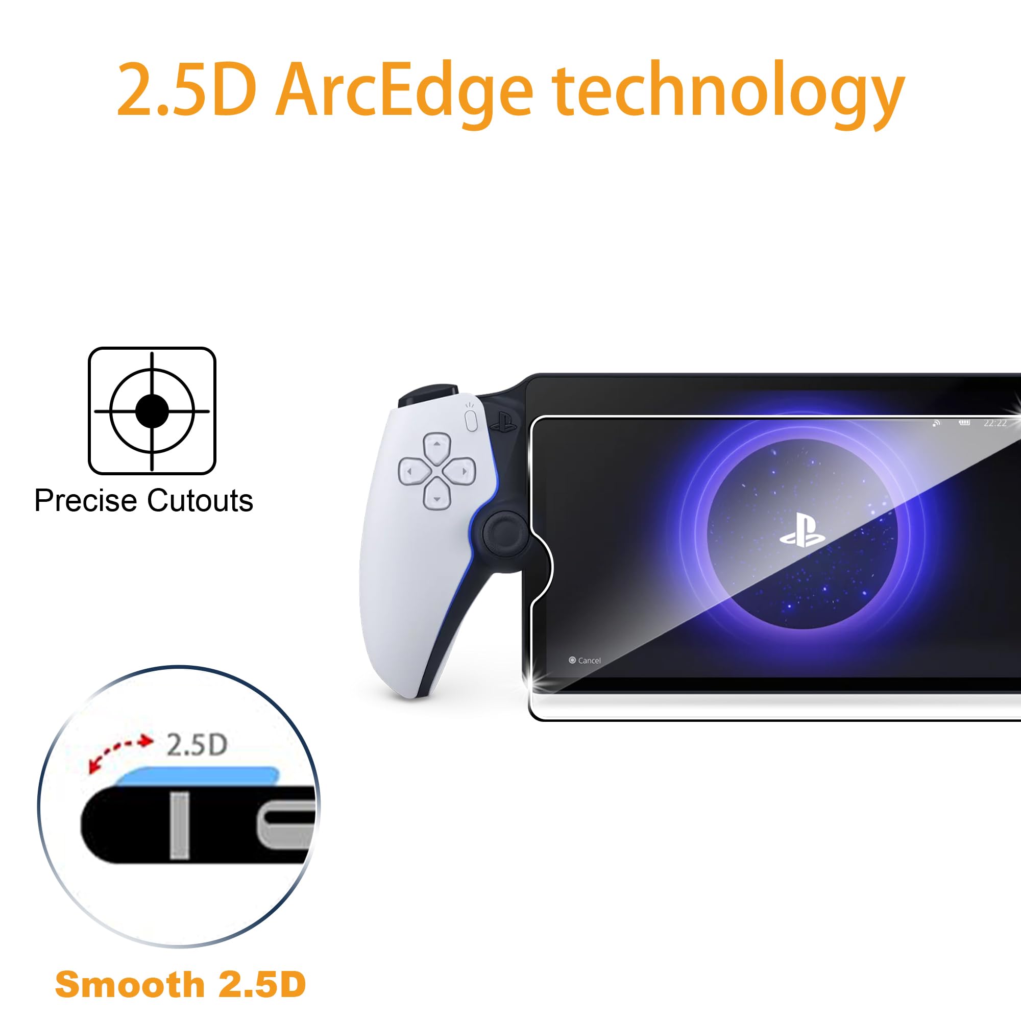 Confezione 3 Proteggi Schermo In Vetro Temperato Per PS5 Playstation Portal