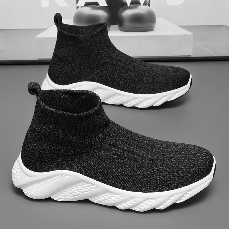 Men's Casual Running Sports Thin mesh one-Piece Slip-on Sock Shoes2