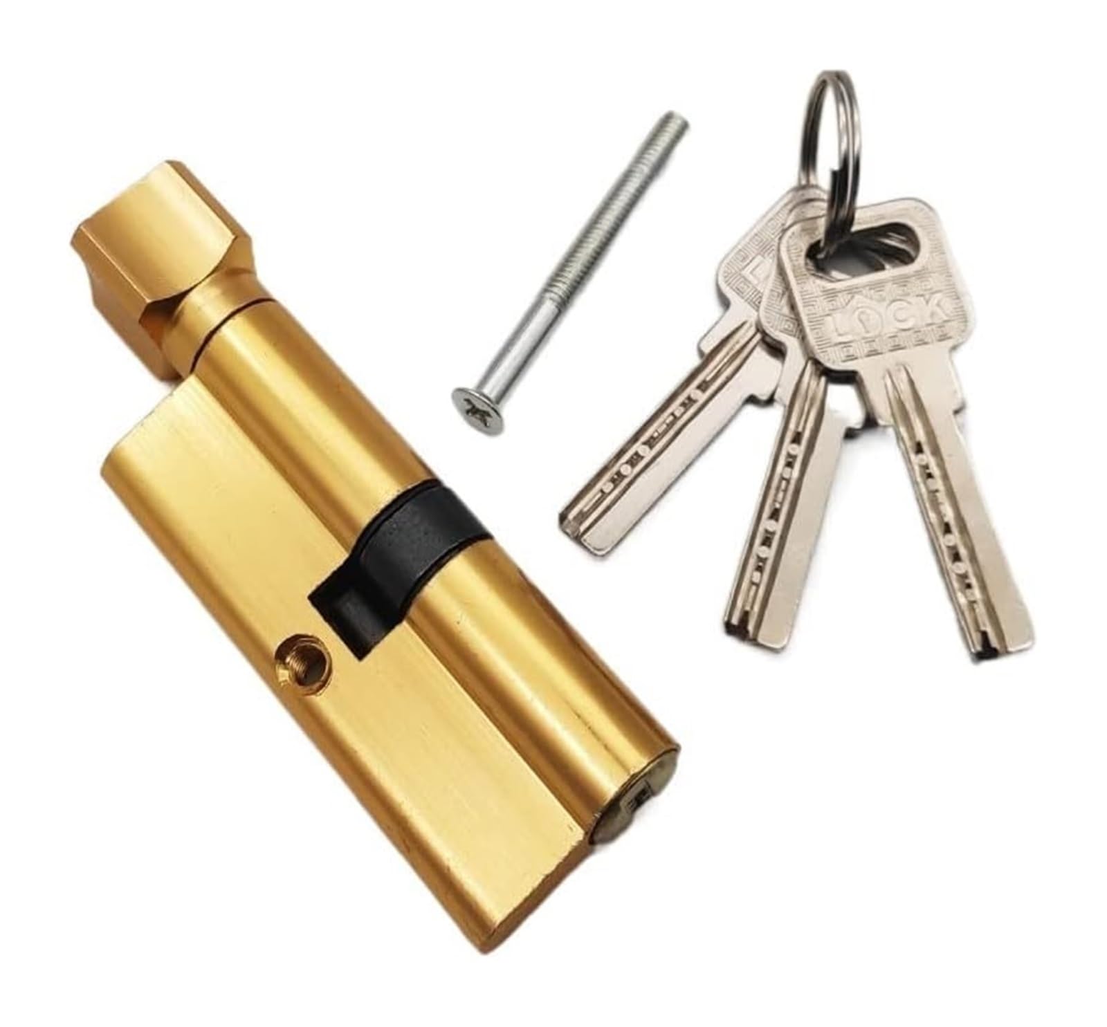 Door Lock Cylinder, AB Cylinder Door Lock Biased 70mm 3 Keys for 35-50mm Thickness(6)