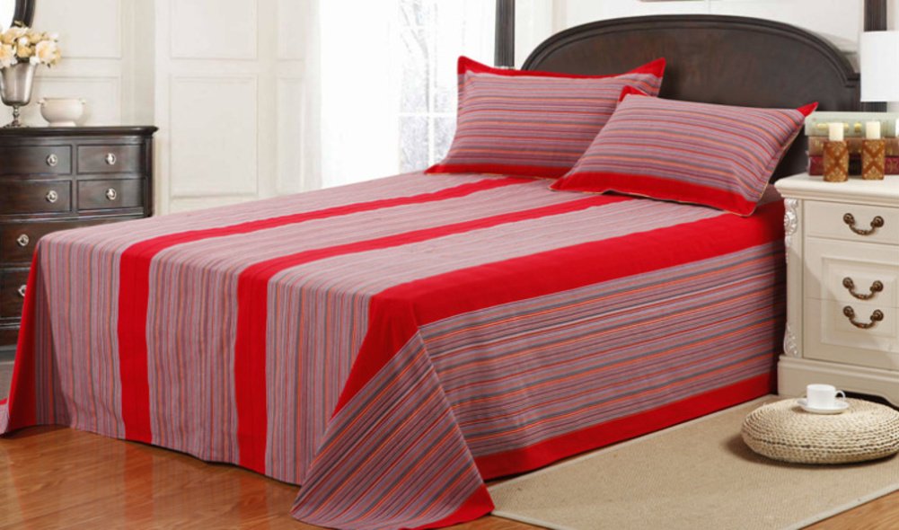Tissu en coton lin yarn-dyed fait main pour ambiance de table bohème 150x230cm