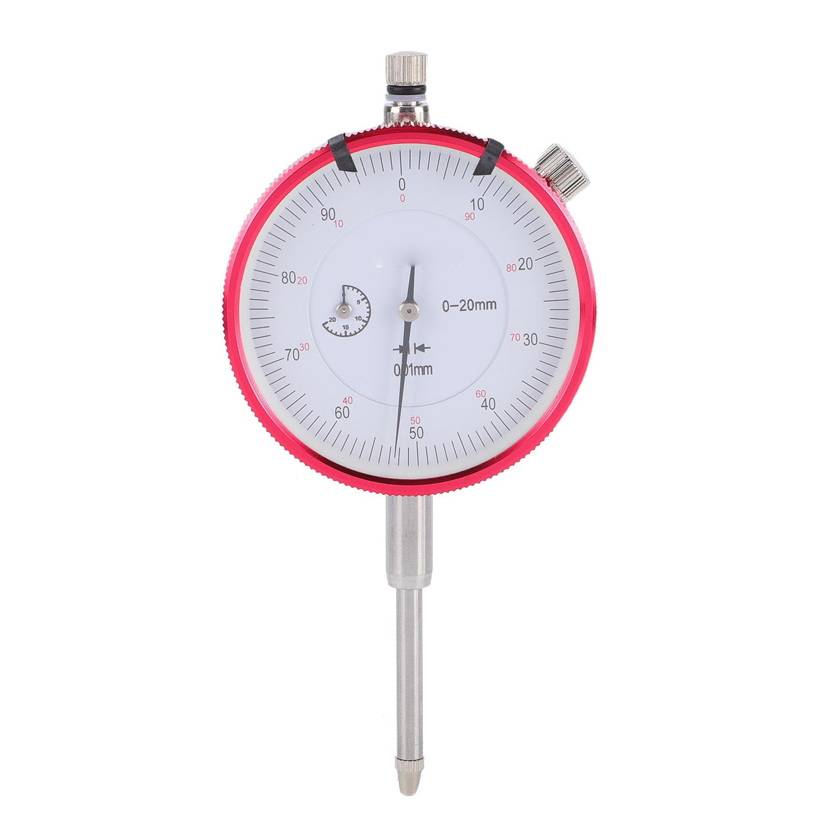 Fockety Comparatore, Comparatore Professionale con Quadrante di Precisione de 0,01 Mm con Campo di Misurazione de 0-0,79 Pollici, Comparatori a Quadrante con Puntatore