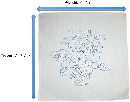 Miniatura 2 de Servilletas para Bordar a Mano Mexicanas Con Dibujo  Servilletas mexicanas con dibujo para bordado a mano (flores 5)