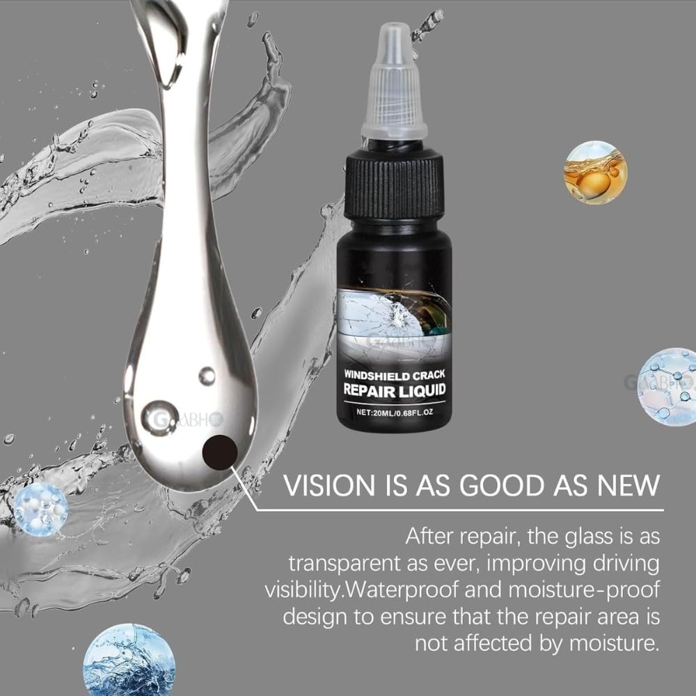Car Windshield Crack Repair Kit,Liquid for Cracks for Fix Auto Windshield Glass Cracks, Car Window Glass Repair Tool Set for Quick and Easy Auto Windshield Scratch Fix (CK7) - Image 6 thumbnail