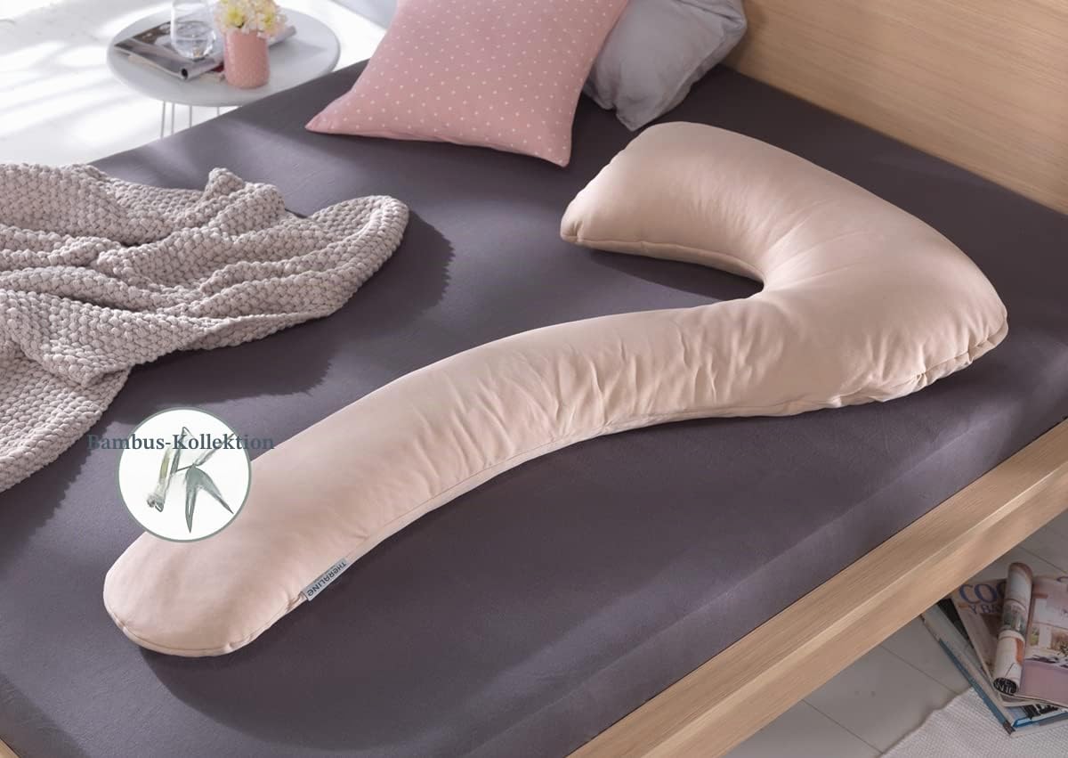 Theraline my7 - Das Schlaf-& Stillkissen EPS-Perlen und Thera-Rhomb Cappuccino Bamboo