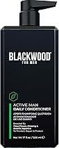 BLACKWOOD FOR MEN Active Man Daily Conditioner - Men's Thickening Conditioner for Hair Loss & Dandruff - Deep Treatment for Shine - Natural Vegan Formula - Sulfate, Paraben, & Cruelty-Free (17 Oz)