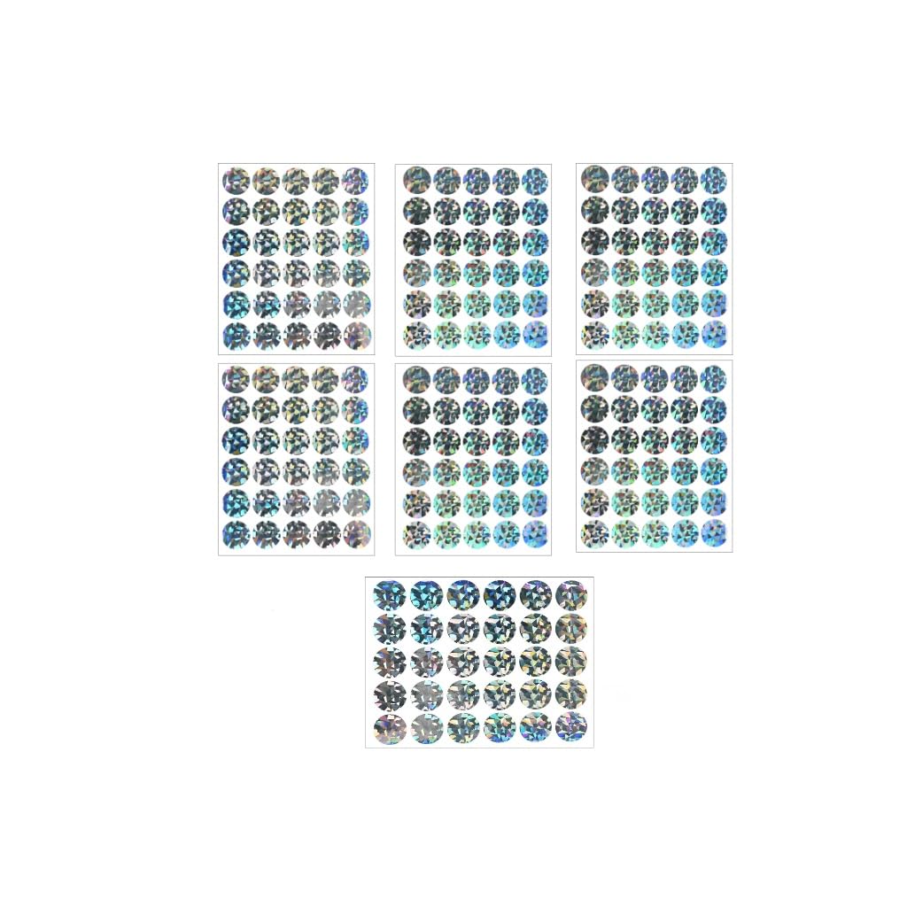 210 Pieces Scratch Off Stickers, 2.5cm Round Scratch Stickers Self Adhesive, Used for DIY Raffle Tickets, Postcard Making, Personal Messages, Party Games, Etc(Shiny Holographic)