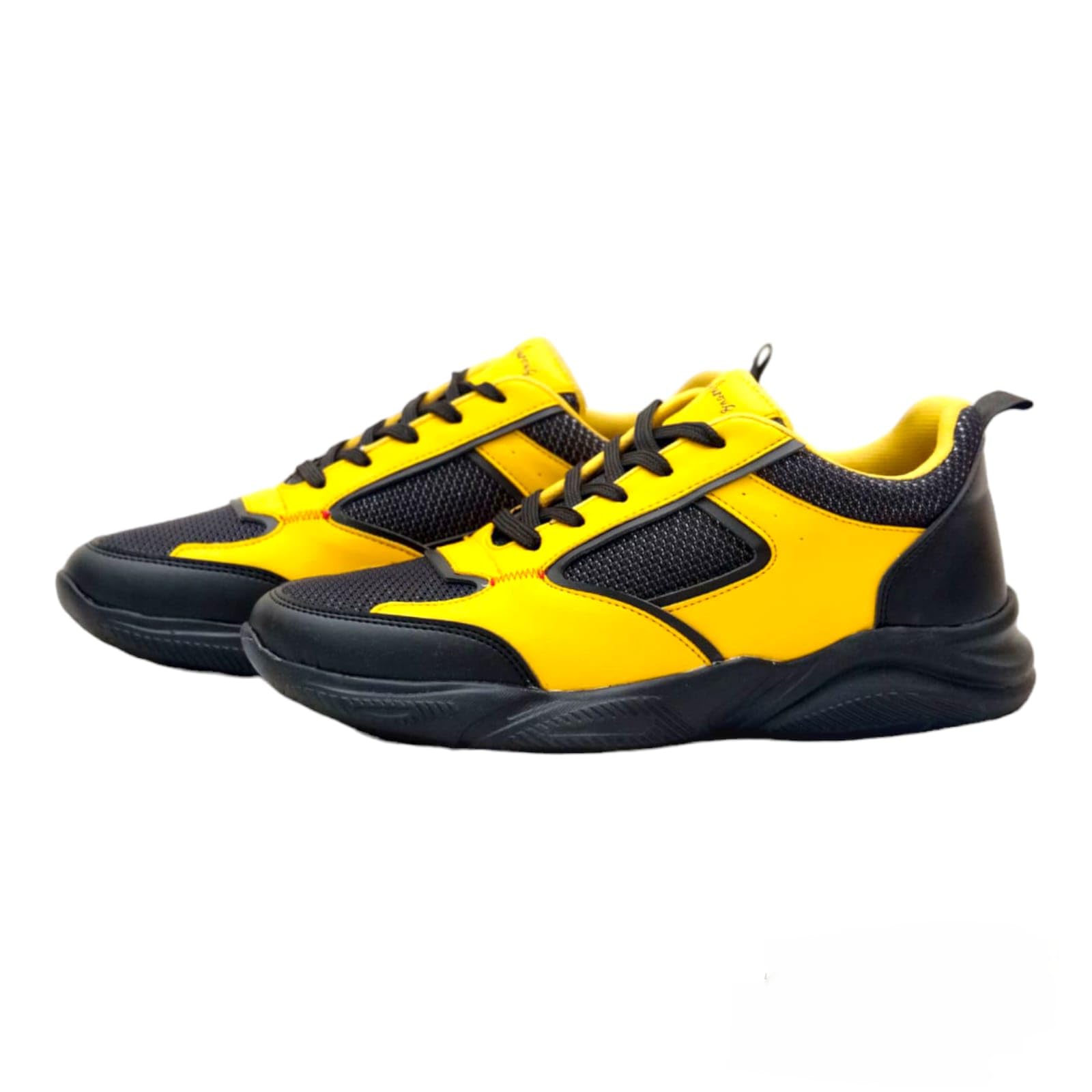 The Aurous Radiant Laceup Sneakers | Stylish | Lightweight | Comfortable | Handcrafted | Memory Foam Soles for Extra Cushioning (Yellow, UK Footwear Size System, Adult, Men, 8) (B0D921F2KK) Amazon Price History, Amazon Price Tracker