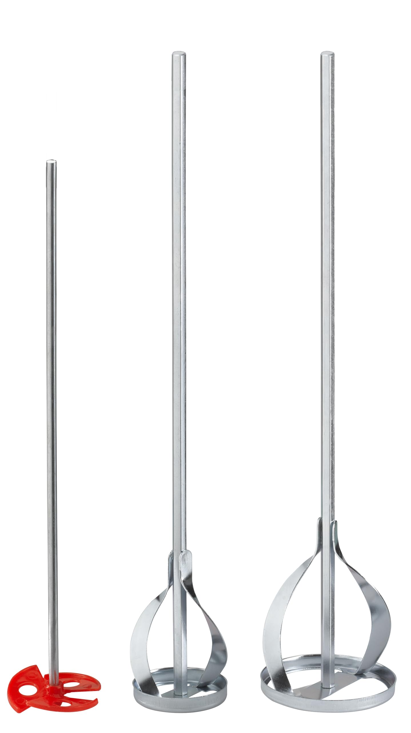 kwb 3-teiliger Farb- und Lackrührersatz für Bohrmaschine - Optimales Mischen von Lacken und Farben - Verzinkt - Verschiedene Schaftarten