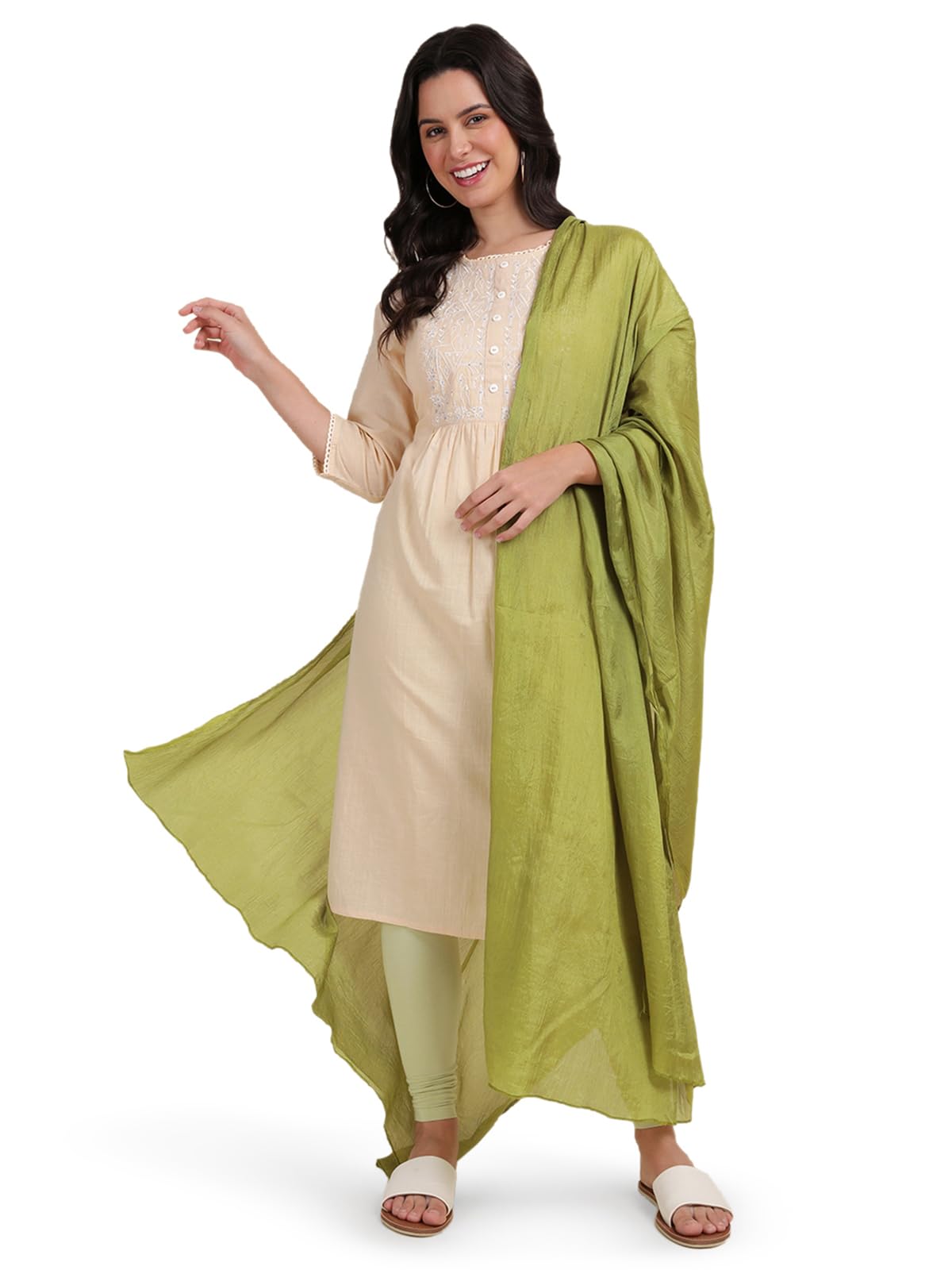 twin birds Stylish Light Weight Shimmer Dupatta/Shawl for Women-picture-12