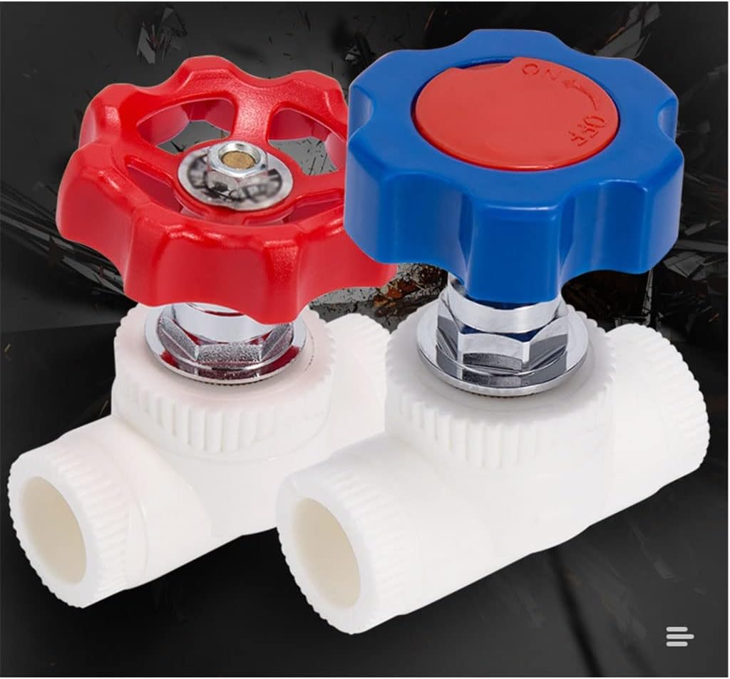 lever ball valves,ball valve,1pcs 1/2" 3/4" 1" 1 1/4" 1 1/2" 2" Ball Valve,20-63mm Inner Diameter PPR Steel Core Valve Water Shut Off Flow Controller Switch Valve (Color:Red,Size:25mm) (Co ( Color : 4