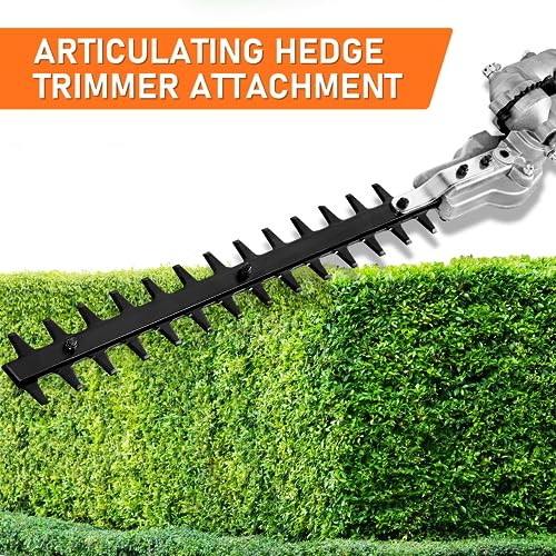 VIYUKI 16 in. Articulating Hedge Trimmer Attachment Universal for Compatible Troy-Bilt, Remington, Craftsman, Yard Machines, Yardman, Snapper, Bolens, Murray, Ryobi, Greenworks, Kobalt - Thumbnail 3