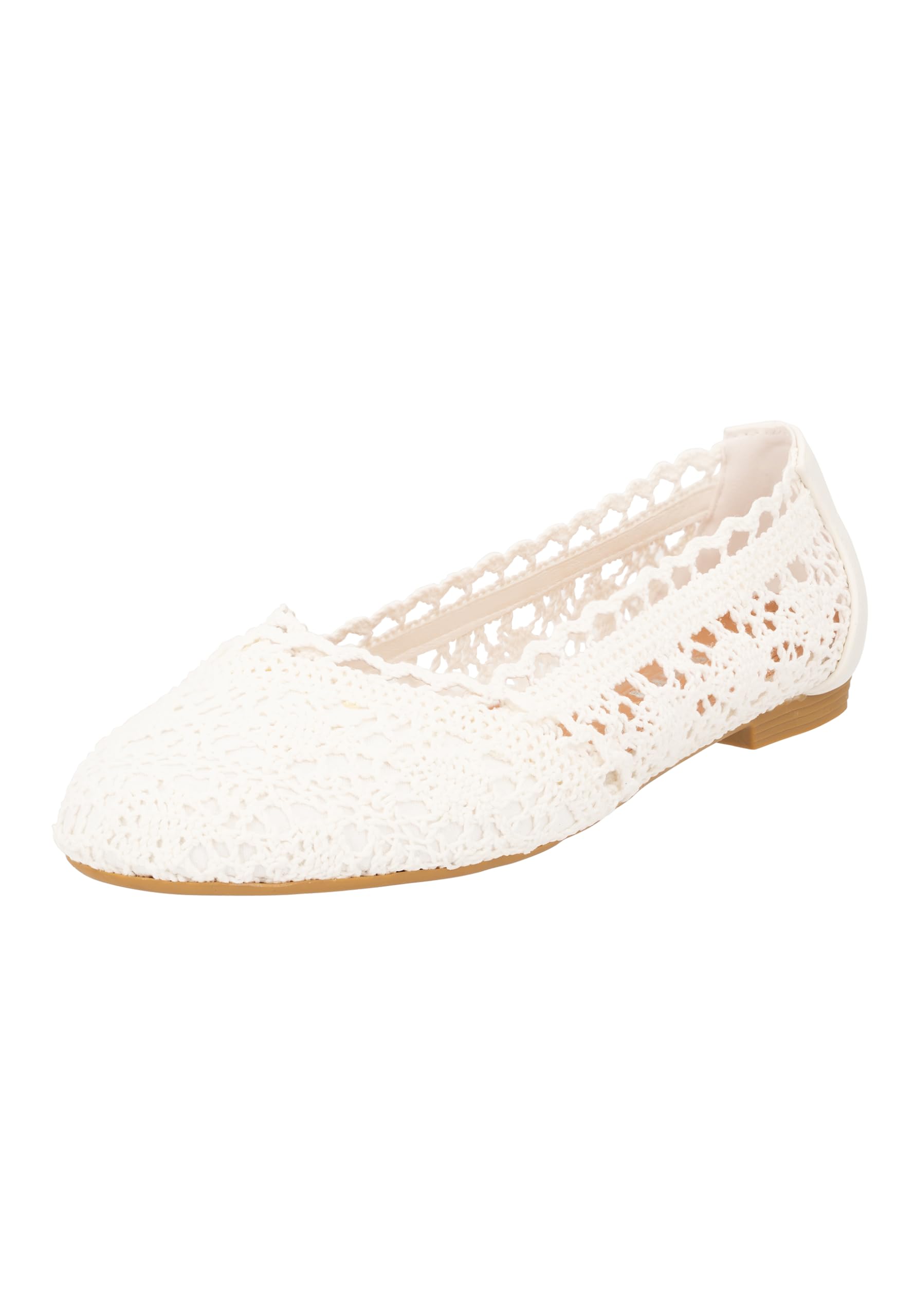 Elara Ballerines pour Femmes Slip-on Lace Chunkyrayan