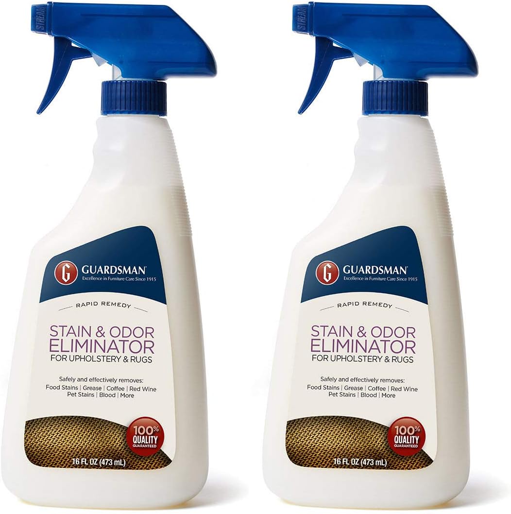 462600 Fabric Stain & Odor Eliminator, For Upholstery & Rugs, Removes Food Stains, Grease, Coffee, Red Wine, Blood, Pet Stains, 16 Fl Oz, 2 Pack