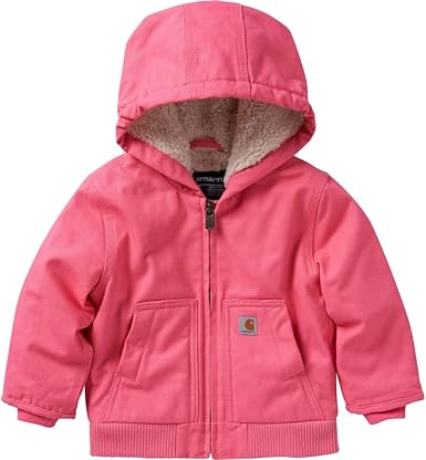 Carhartt Kid's CP9566 Canvas Insulated Hooded Active Jac - Girls