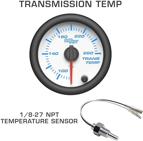 Miniatura 5 de GlowShift Juego de camión diésel blanco de 7 colores de calibre 3 – 60 PSI Boost – 2400 F pirómetro escape gas temperatura EGT – temperatura de
