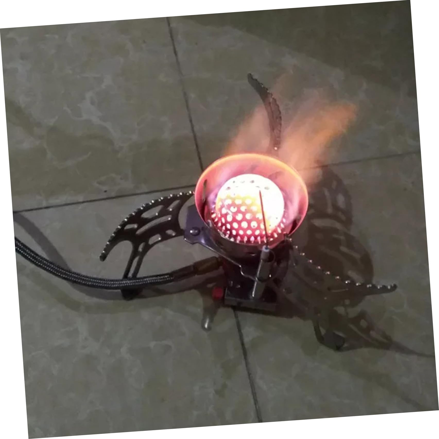 TOYANDONA Cabezal de Estufa Prueba de Viento Portátil Hornilla de Gas para Camping para Mochileros y Excursiones Resistente al Viento