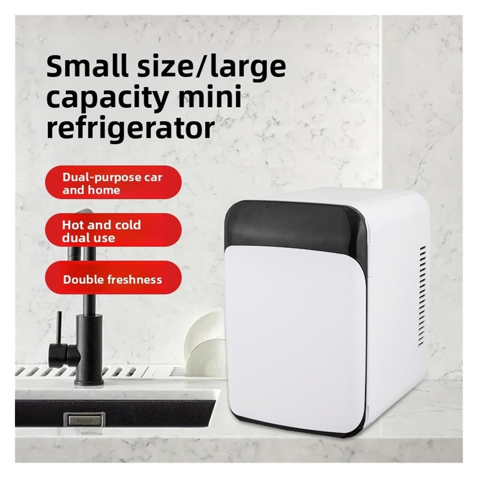 Refrigerador for Coche de 8 l, for Uso General, con calefacción y refrigeración, Especial for cosméticos, 220-240 V, 55-65 W(Car and Home Use)
