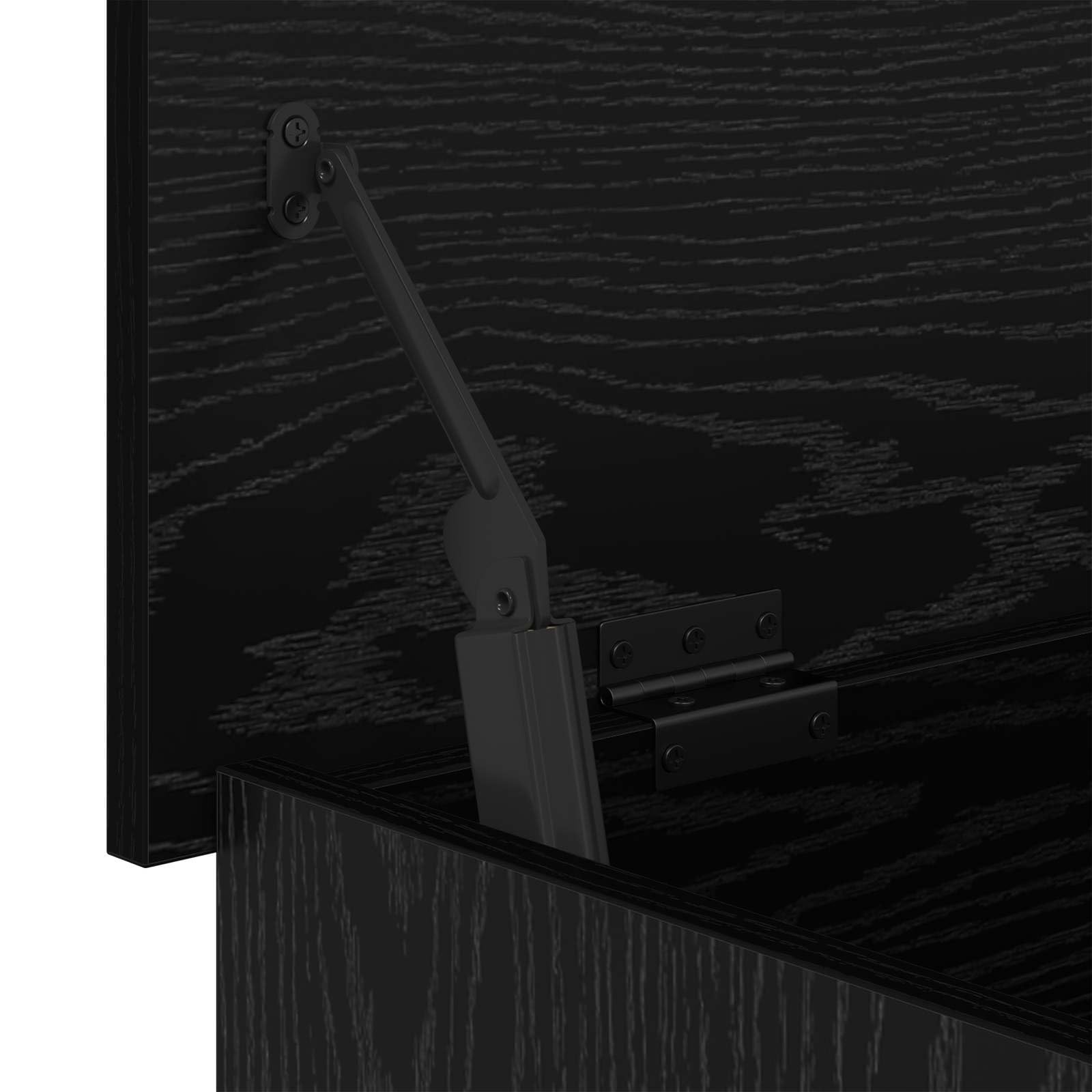 Cassapanca in rovere nero, 100 x 40 x 50 cm | legno, design rettangolare, facile da montare, facile da pulire con un panno umido