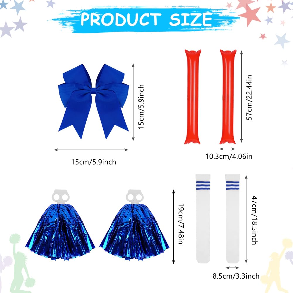 DiULi Children's Classic Cheerleading accessories, Cheer Uniform Set, Halloween Girl Cheerleader Costume - Image 2