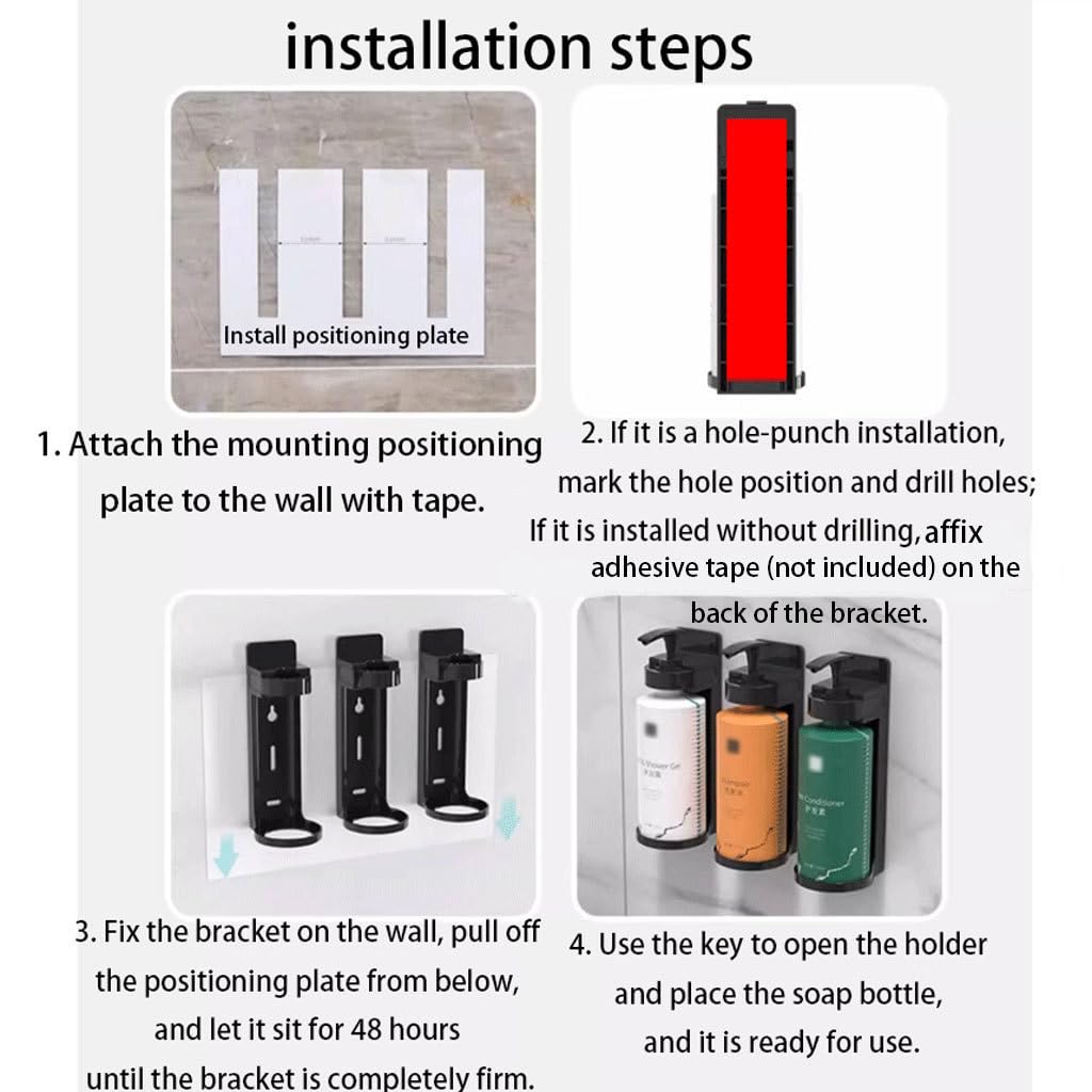 Wall Mount Zeepdispenser Douchegel Shampoo Lotion Dispenser Hervulbare Ronde Flessen Dispenser Voor Keuken Handmatig