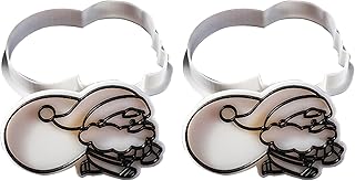 2Set Lovely Christmas Santa Biscuits Cutter Pressable Biscuits Mold Cookie Stamps Baking Decorating Tool