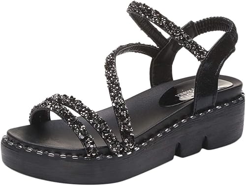 Felicove Damen Sommer Sandalen Mode Wedges Sandalen Kristall Bling Sandalen LA ssige Peep Toe Schuhe GrA AYe 35-39 Felicove Damen Sommer Sandalen Mode Wedges Sandalen Kristall Bling Sandalen LA ssige Peep Toe Schuhe GrA AYe 35-39