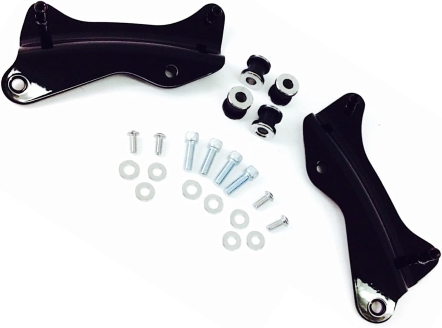 Gloss Black Passenger Detachable Sissy Bar Backrest 4 Point Docking Bracket Mount Hardware Kit for Harley Davidson Touring like Street Glide Road King Ultra CVO Yr 2014-2025 Quick Release ref 52300354