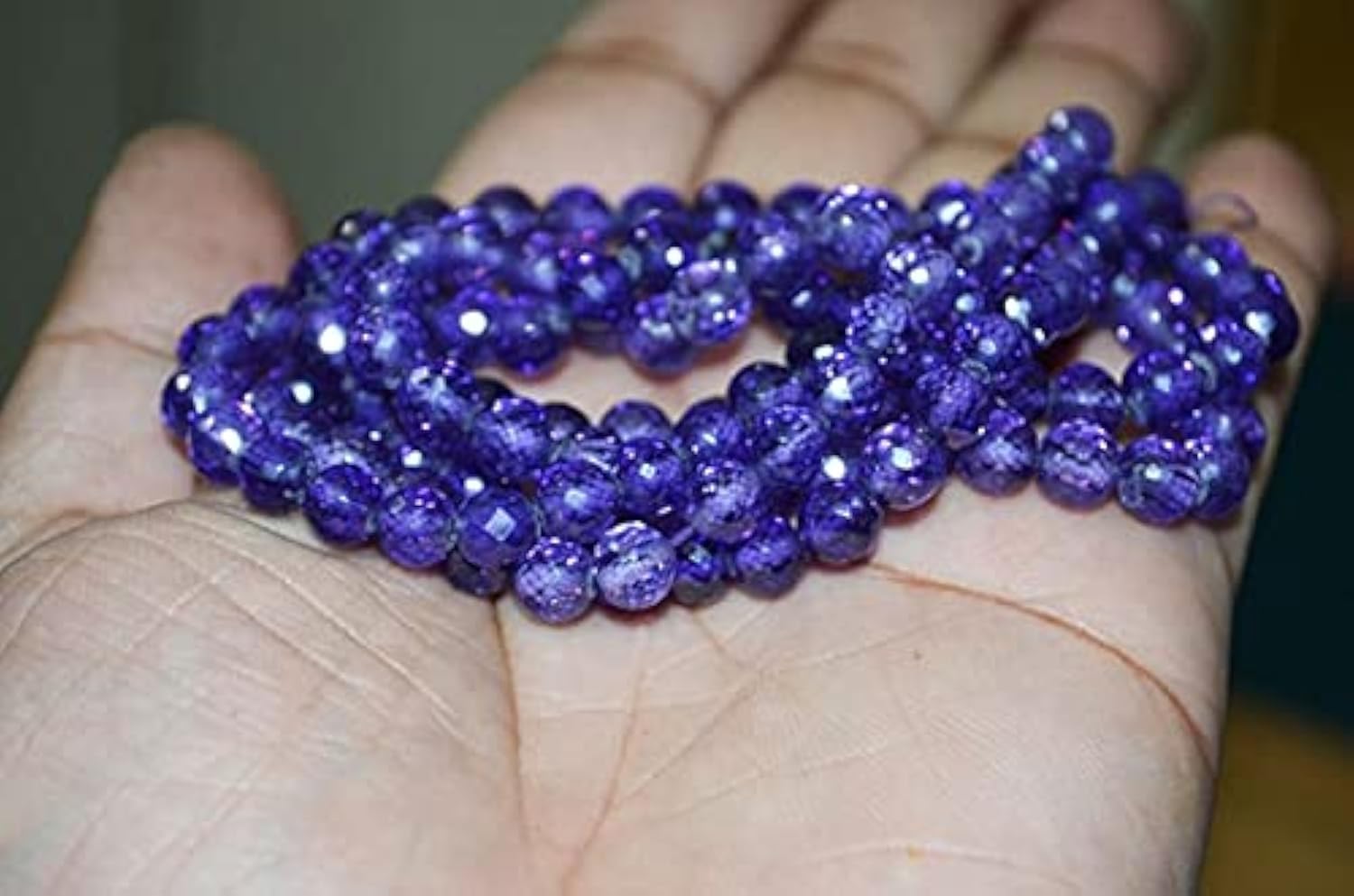 Perles améthyste oxyde de zirconium 6mm facettées pour bijoux fait main