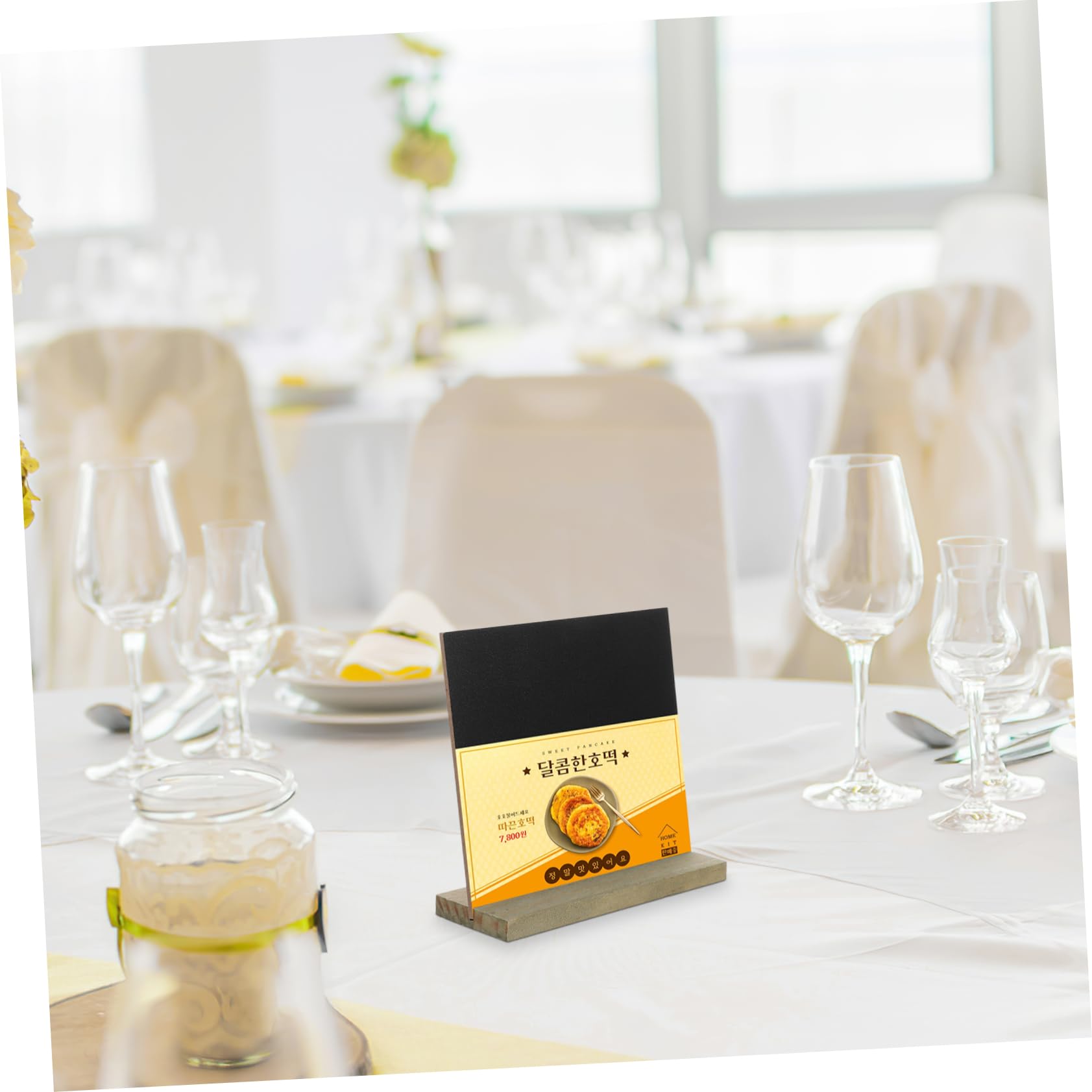 10stücke Holztafeln mit Ständer für Buffets Hochzeiten Partys Doppelseitige Kreidetafeln als Tischnummern und Platzkarten Einfach zu Beschriften Reinigen