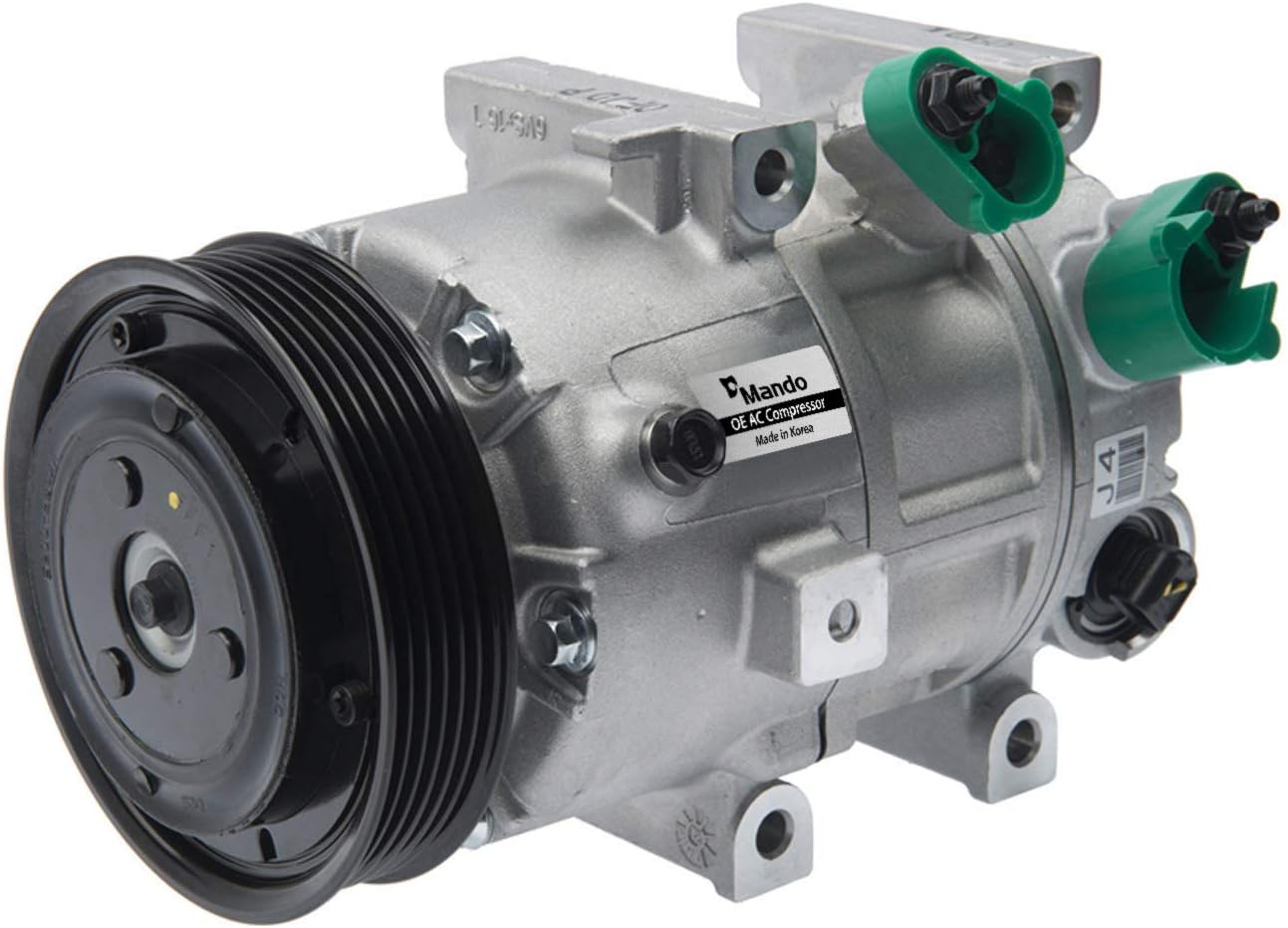 Mando 10A1087 AC Compressor with Clutch Original Equipment (Pre-filled Oil)