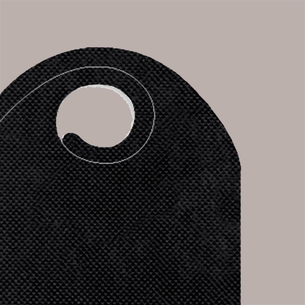 Lucgel Bavoir noir en tissu TNT jetable 37 x 57 cm – 200 pièces –