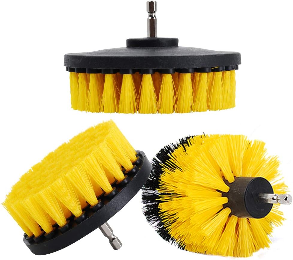 Quick Change Shaft Stiff Bristle Nylon Round Scrub Brush