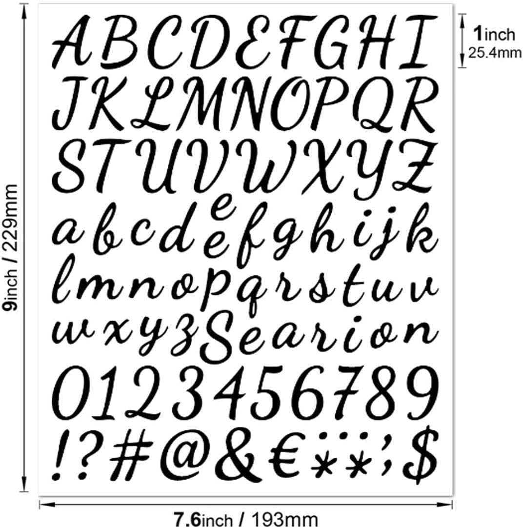 Alphabet Stickers 12Sheets Self Adhesive Vinyl Letter Number Stickers Decals DIY Scrapbooking Greeting Cards Mailbox Home Business Address Craft Decoration (12 Colors,1inch)