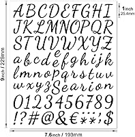 Vista 2 de Calcomanías del alfabeto, 12 hojas autoadhesivas de vinilo con letras y números, calcomanías de bricolaje, álbumes de recortes, tarjetas
