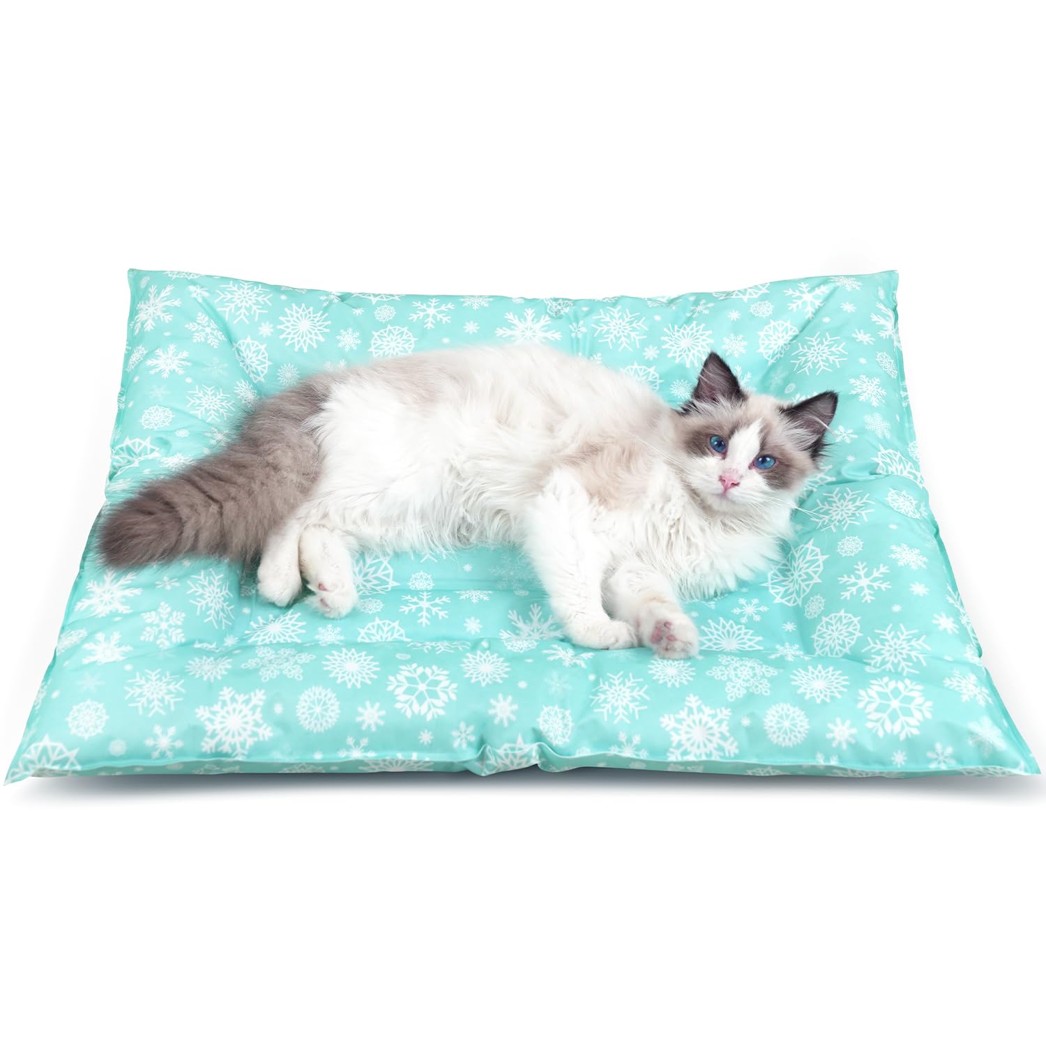 Pawtasy Alfombrilla Refrescante para Perros y Gatos Manta refrescante Perro Cama refrigerante Alfombra colchoneta fria de Verano Fresca para Mascotas pequeños M 66 x 76 cm