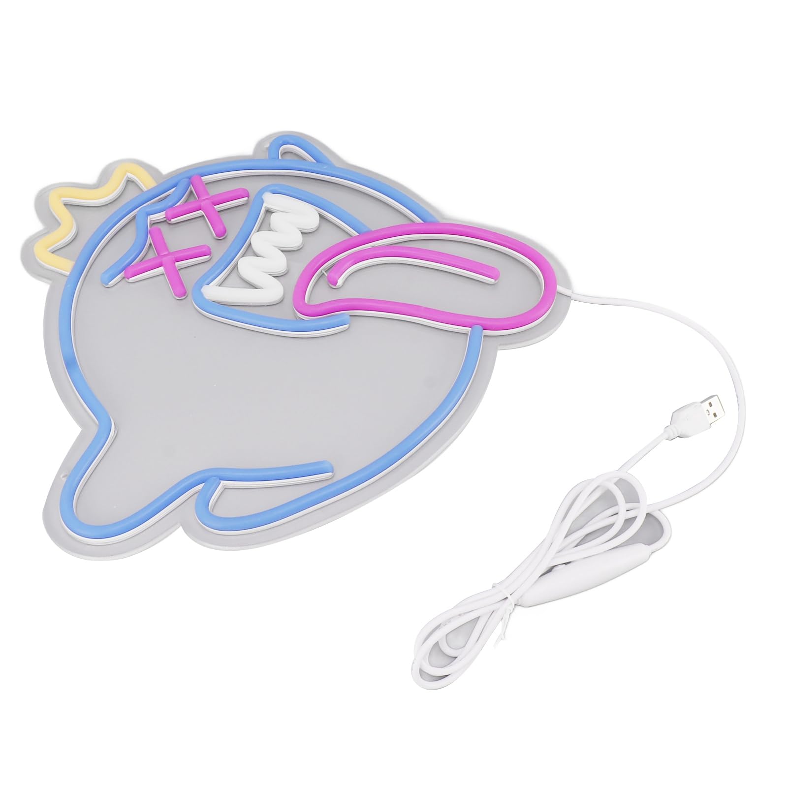 Domary Ghost Neon Zasilany Przez USB, ściemnialny, Montowany na ścianie Neon LED Ghost z akrylową konstrukcją ABS do Wystroju Sypialni w Pokoju Gier