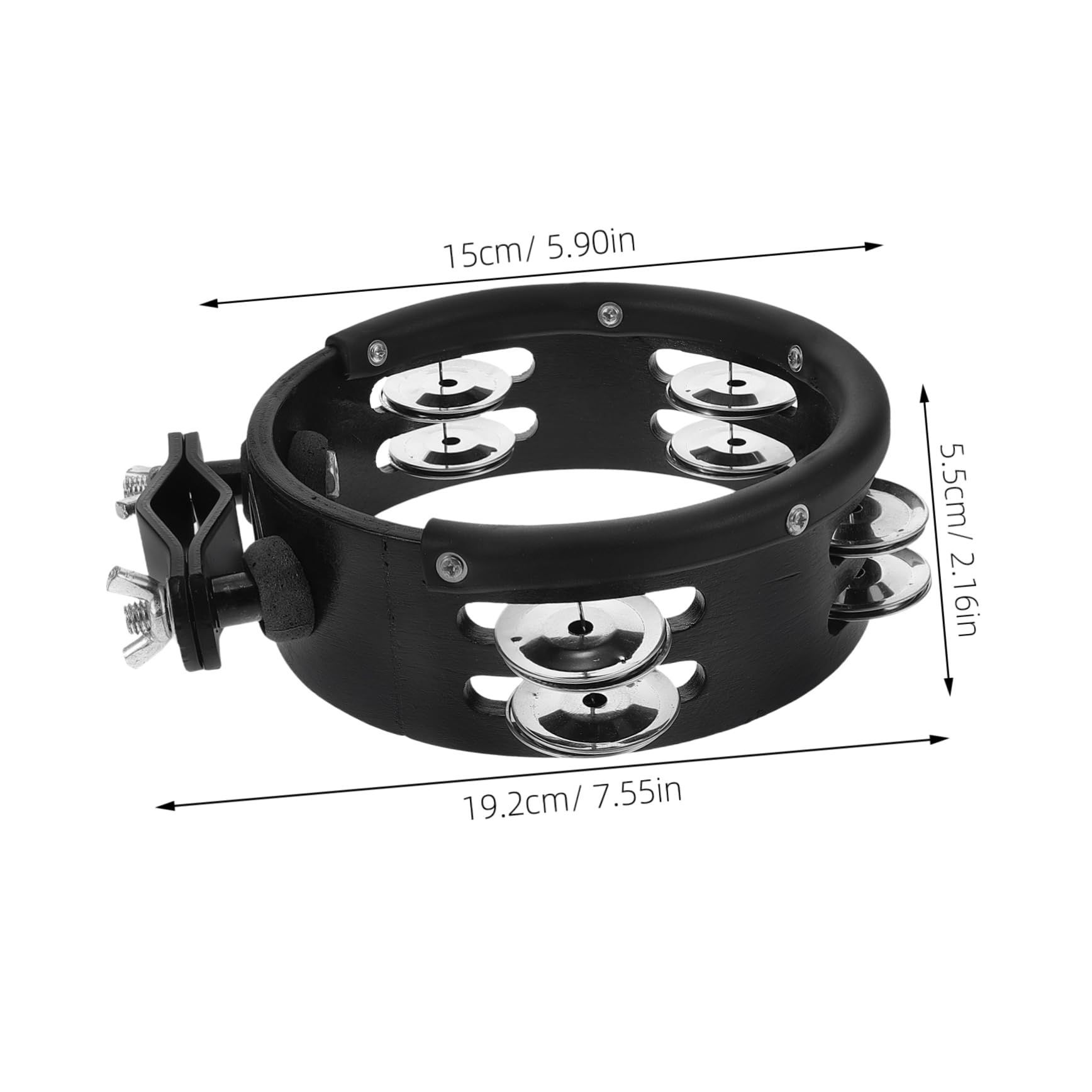 Garneck Bell Tambourine Drum Kit Accessory Easy Install Versatile Sound Construction