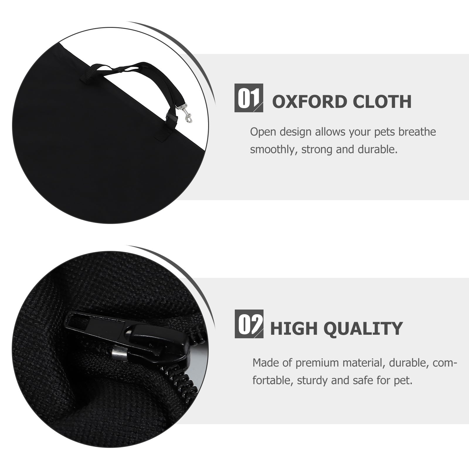 Veemoon Coussin Auto en Tissu Oxford Respirant de Sécurité Robuste Rehausseur Noir pour Chien pour Voyage et Conduite