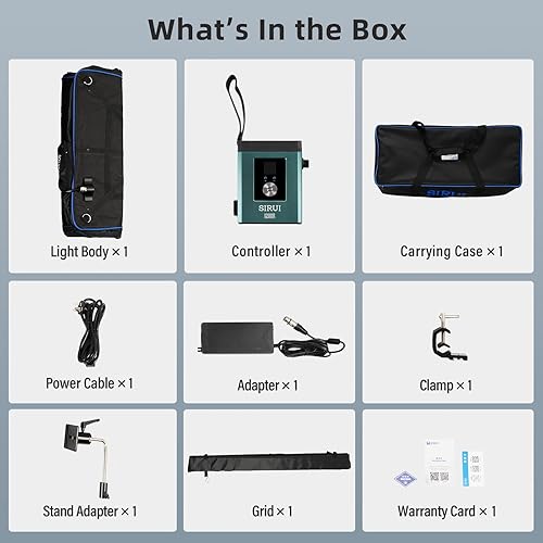 Miniatura 8 de SIRUI Luz de video LED RGB inflable automática de 200 W, 2000K-10000K CRI 96 Panel de luz de estudio a todo color con control de aplicación para