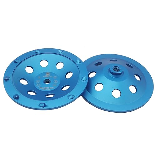 Miniatura 3 de MOSTARTOOLS Rueda de copa PCD de 7 pulgadas Muela abrasiva de diamante segmentado de 9 para eliminación de revestimiento de epoxi, pegamento,