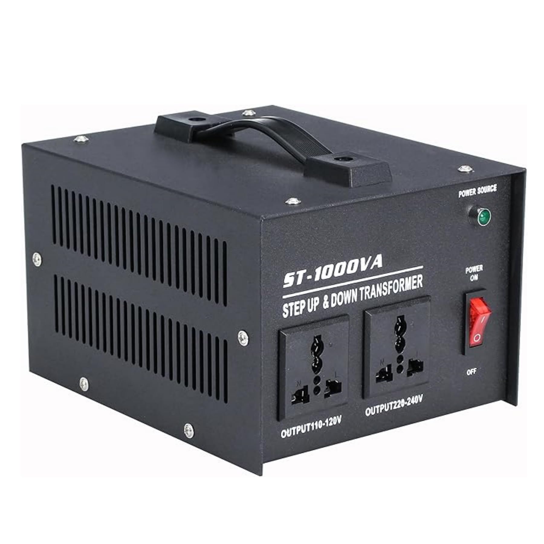 ybaymy 1000W Voltage Transformer, 220/240V to 110/120V Step Up & Step Down Voltage Converter, UK to US 110V & 220V Outlets, 1000VA Voltage Converter with UK Standard Plug and Circuit Break Protection