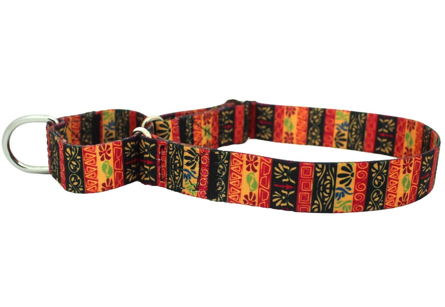 haoyueer Martingale-Hundehalsband, robust, Nylon, verstellbar, für Spaziergänge, Training, Jungen und Mädchen, Hunde (XL: 53–62 cm, Bohemian-Rot)